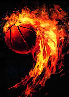 Flaming Basketball