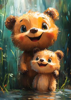 Cute Bear Family