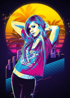 Avril Lavigne Retro Art