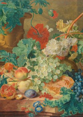 Still Life with Fruit and Flowers