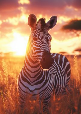 Zebra Sunset Harmony