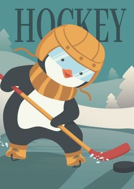 Penguin Hockey Player