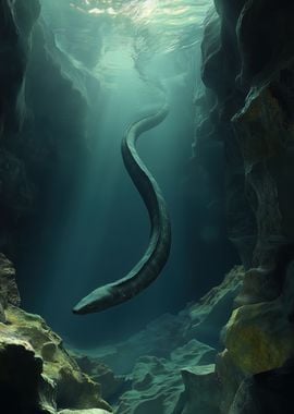 Sea Serpent Eel in Cave