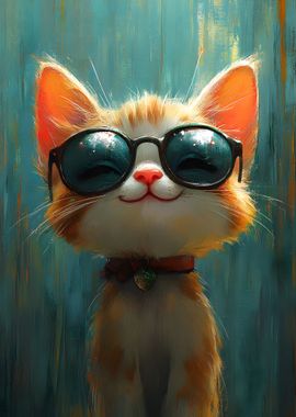 Cool Cat in Sunglasses