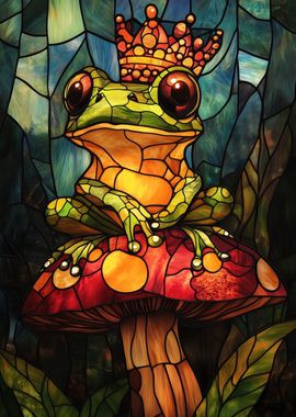 Stained Glass Frog King