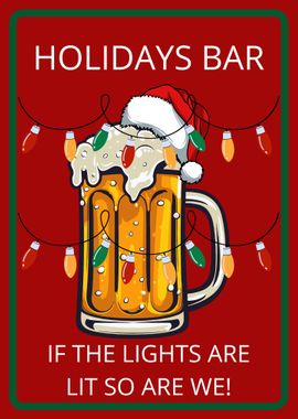 Holidays Bar Beer Poster