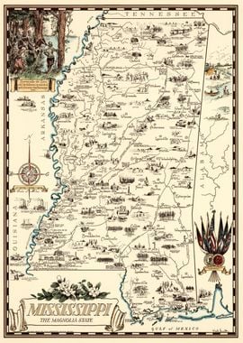 Mississippi State Map