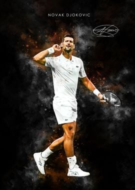 Novak Djokovic Tennis Art