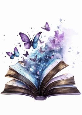 Magical Book with Butterflies