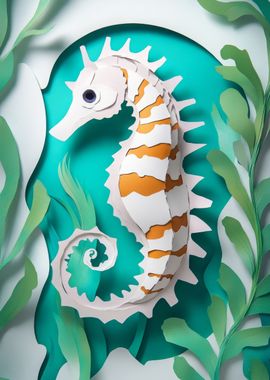 Paper Seahorse Art