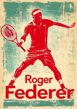 Roger Federer Tennis Poster