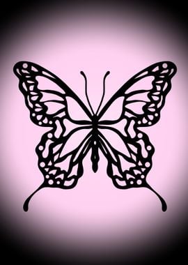 Black Butterfly Silhouette