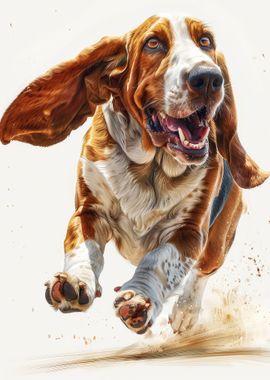 Basset Hound Running