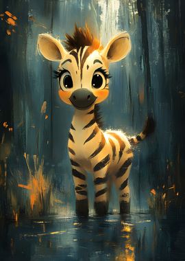 Cute Zebra Illustration