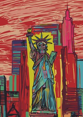 Urban Art Statue of Liberty NYC