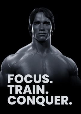 Workout weightlifting gym fitness inspirational Arnold poster