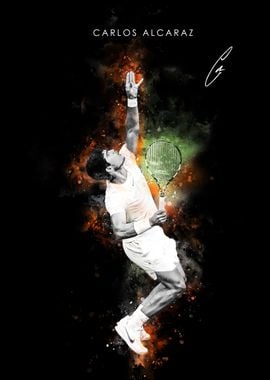 Carlos Alcaraz Tennis Poster