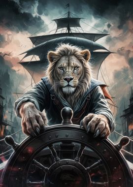 Lion Captain at the Helm