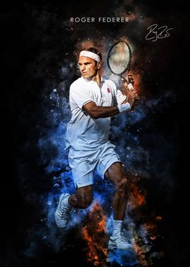 Roger Federer Tennis Artwork