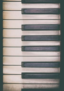 Vintage Piano Keys