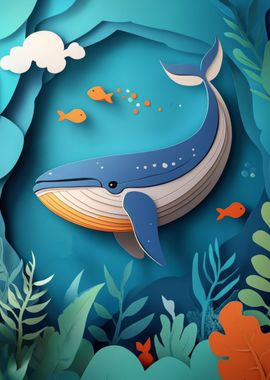 Papercraft Whale