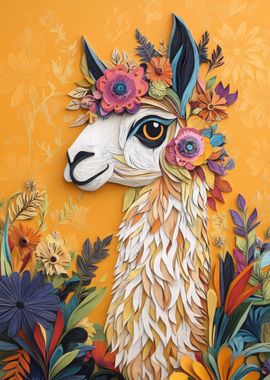 Llama Paper Art