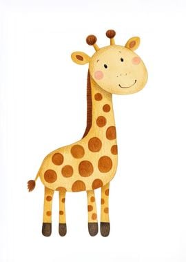 Cute Cartoon Giraffe