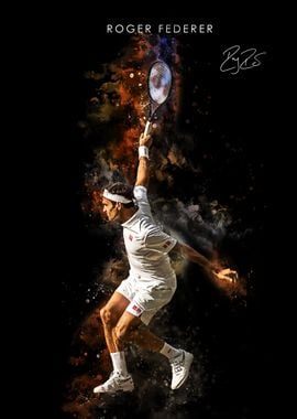 Roger Federer Tennis Artwork