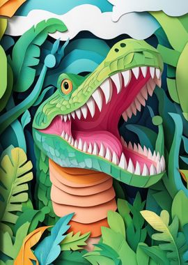 Papercraft Alligator