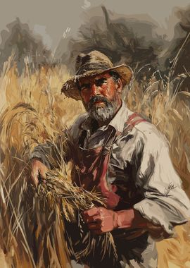 Wheat Field Farmer