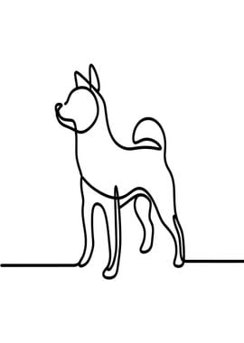 Dog Line Art