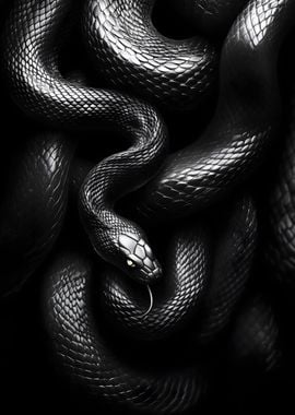 Black Snake Close-Up