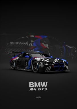 BMW M4 GT3 Race Car Number 2