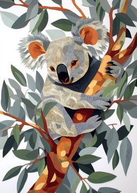 Koala in Eucalyptus Tree