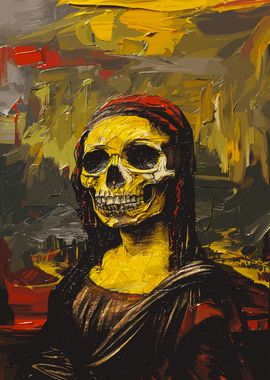 Skull Mona Lisa Portrait