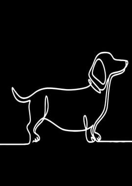 Dachshund Line Art