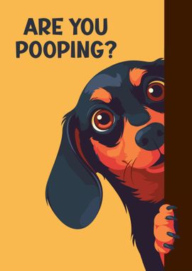 Funny Dachshund Pooping