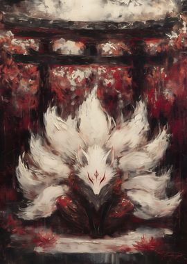 Nine-Tailed Fox Painting