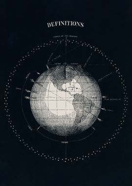 Vintage astronomical chart of planet