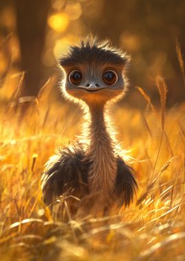 Cute Ostrich Chick