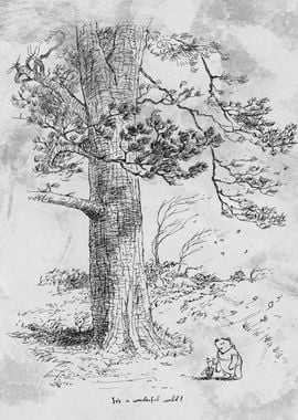 Pooh Sketch Tree