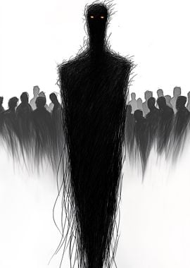 Shadow Figure with Crowd