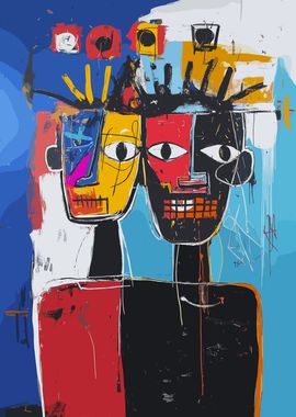 Original Figures Together Abstract