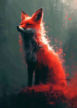 Fiery Fox in the Woods