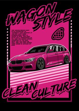 Pink BMW F31 Wagon Style