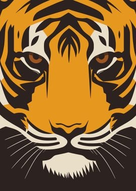 Tiger Face Illustration