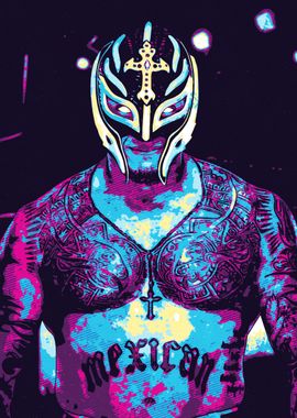 Rey Mysterio Retro Art