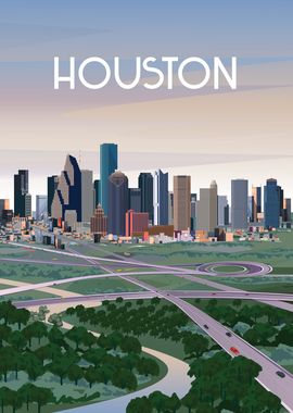 Houston Skyline Illustration