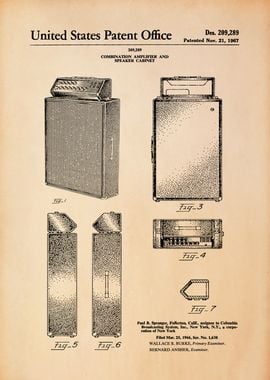 Vintage Speaker Cabinet Patent