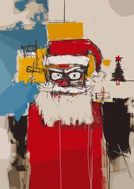 Angry Santa Claus Painting